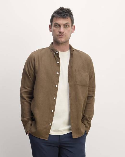 The Classic Shirt in Linen | Cocoa