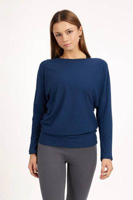 Budhi Longsleeve Yoga Top - Midnight