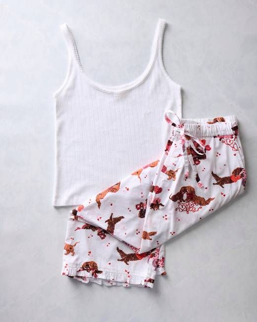 Dachshund Date - Esme Tank & Ruffle Cropped PJ Pants Bundle - Multi