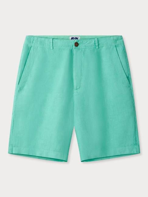 Men's Sea Green Burrow Linen Shorts