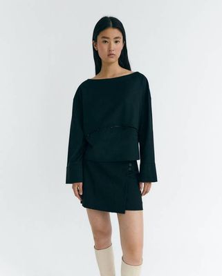 Detachable cold wool Marion blouse