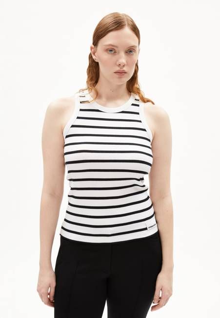 KANITAA STRIPES TOP | white-black