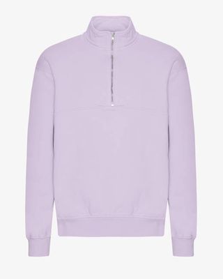 Organic Quarter Zip - Soft Lavender