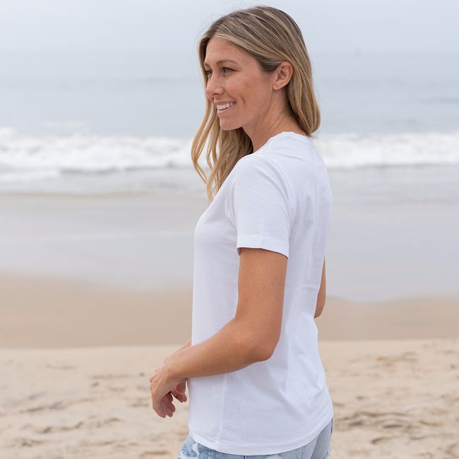 Womens Heavyweight Short Sleeve Crew Neck