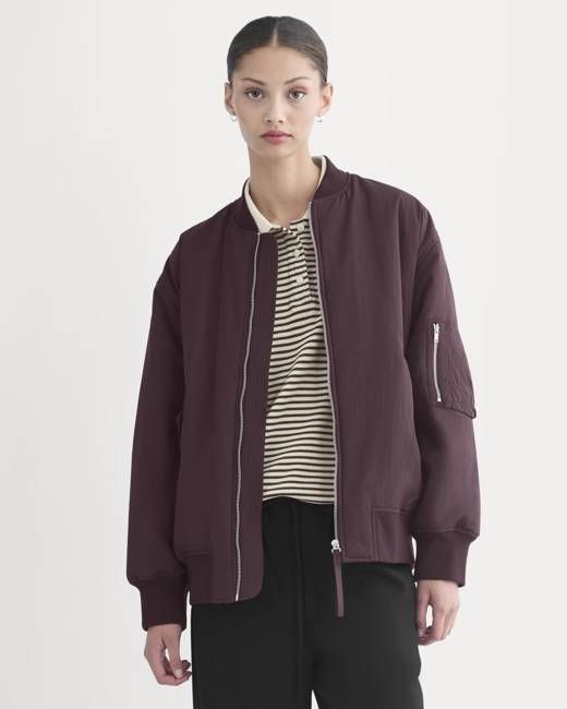 Renew Oversized Puffer Bomber | Deep Plum