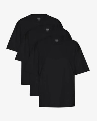 Oversized Organic T-Shirt - Deep Black (3-Pack)
