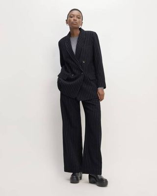 The ReWool® Double-Breasted Blazer | Navy / Bone