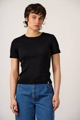 Gracie - Cotton T-Shirt in Black