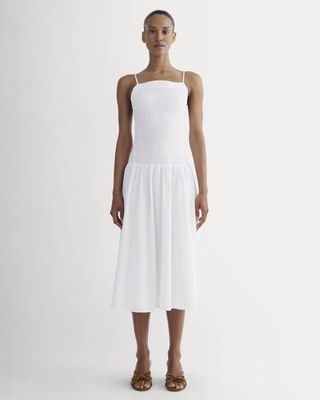 The Gauze Open-Back Dress | White