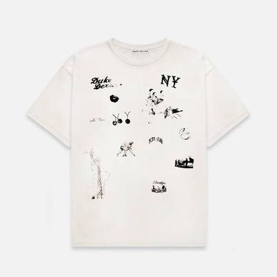 NY Sketch Vintage White T-Shirt