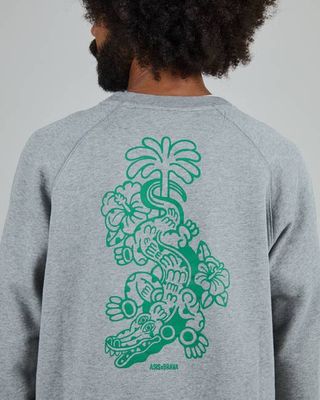 Asis Percales Crocodylus Sweatshirt Grau Meliert