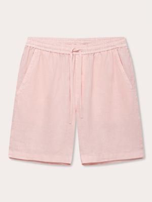 Men's Pastel Pink Joulter Linen Shorts