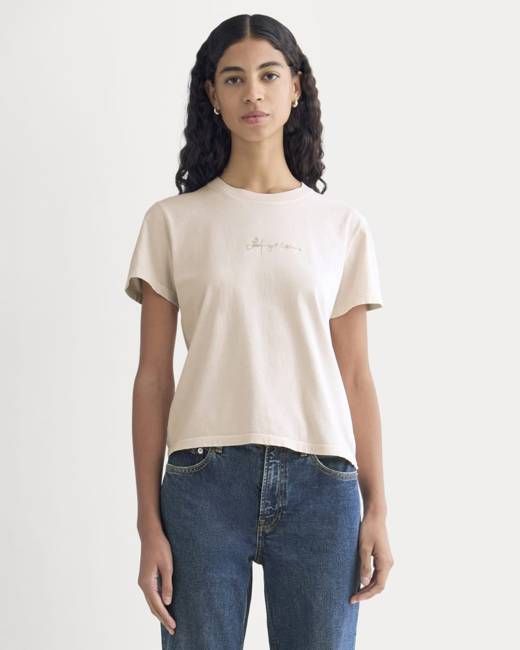 Everlane x The Laufey Foundation Box-Cut Tee | Pale Peony