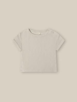 Ceramic White Waffle Boxy T-shirt