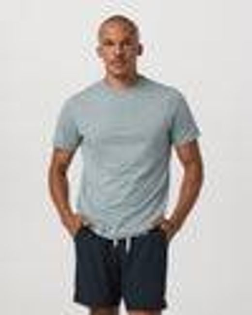 Short Sleeve Ponto Performance Tee | Misty Blue Heather | Vuori