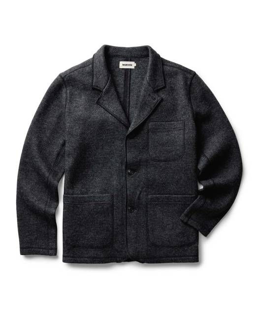 The Evans Blazer in Charcoal Birdseye Wool