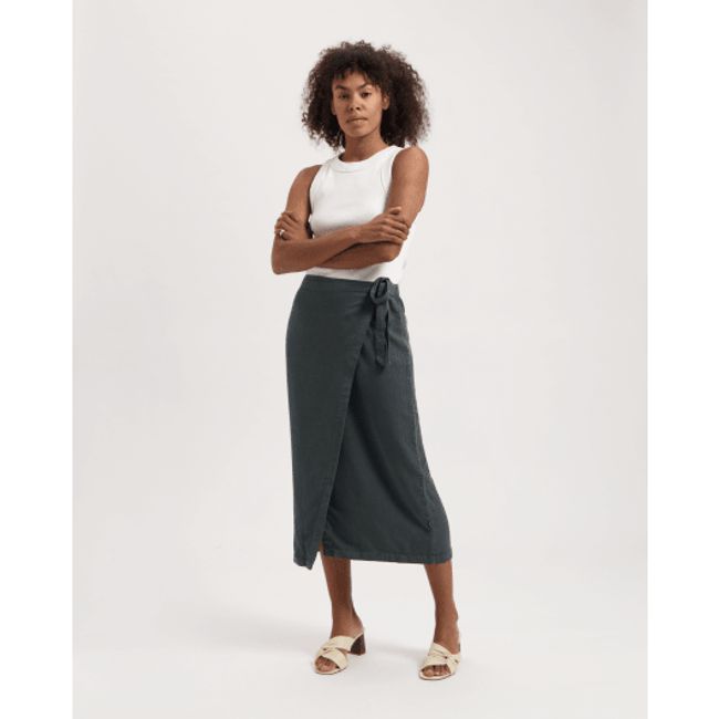 Hanna Tencel Wrap Skirt