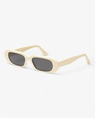 Sunglass 09 - Ivory White Solid - Black