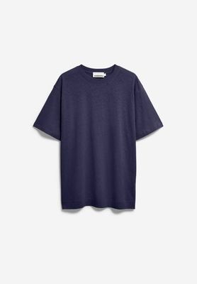 MAARKOS LINEN BLEND T-SHIRT | tinted navy