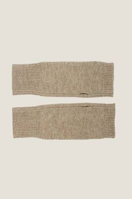 Merino Wool Fingerless Gloves | Taupe