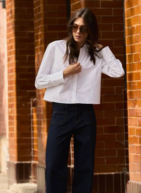 Corey Organic Cotton Cropped Shirt