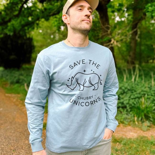 Save The Chubby Unicorns Long Sleeve T-Shirt (Unisex)