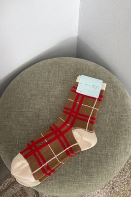Sample Sale Brown/Red Socks