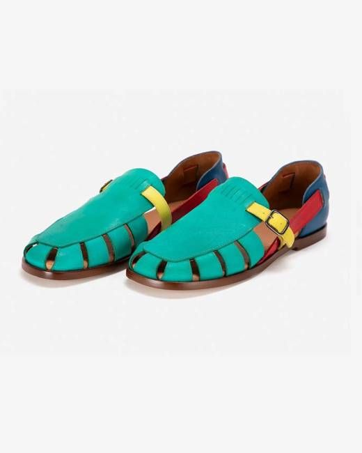 Bobo Choses Pickles Colour Block Leather Sandal