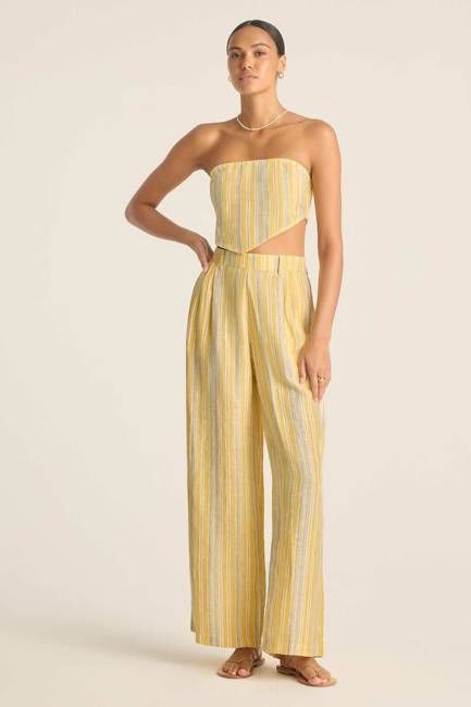 The Getaway Pant - Sunny Skies EcoLinen