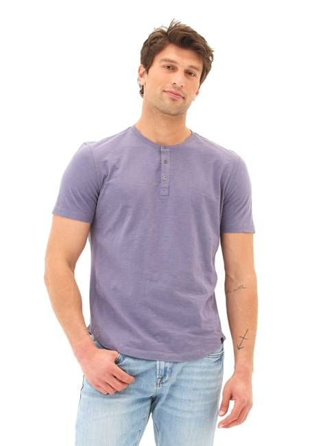 Heath Slub Jersey Short Sleeve Henley