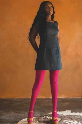 Lily mini dress in organic denim