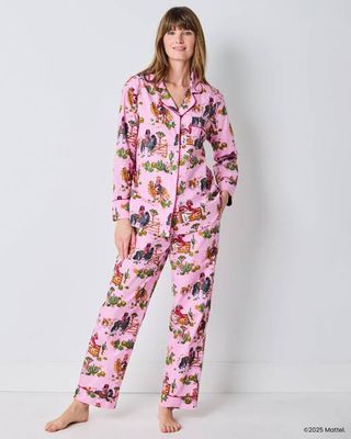 Barbie™ + Printfresh Western Barbie - Tall Long PJ Set - Cowgirl Pink