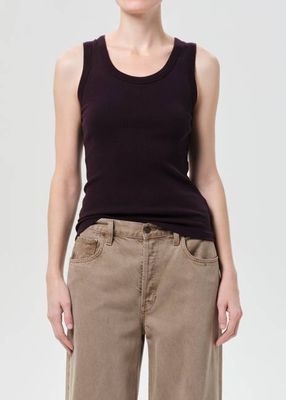 Poppy Tank in Eggplant