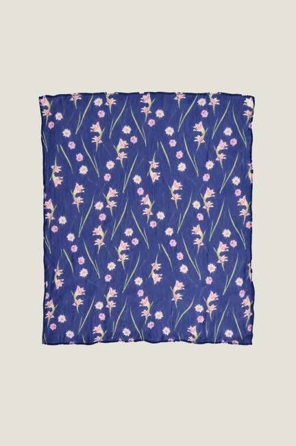 RHS Chiffon Printed Scarf 45cm x 45cm | Navy