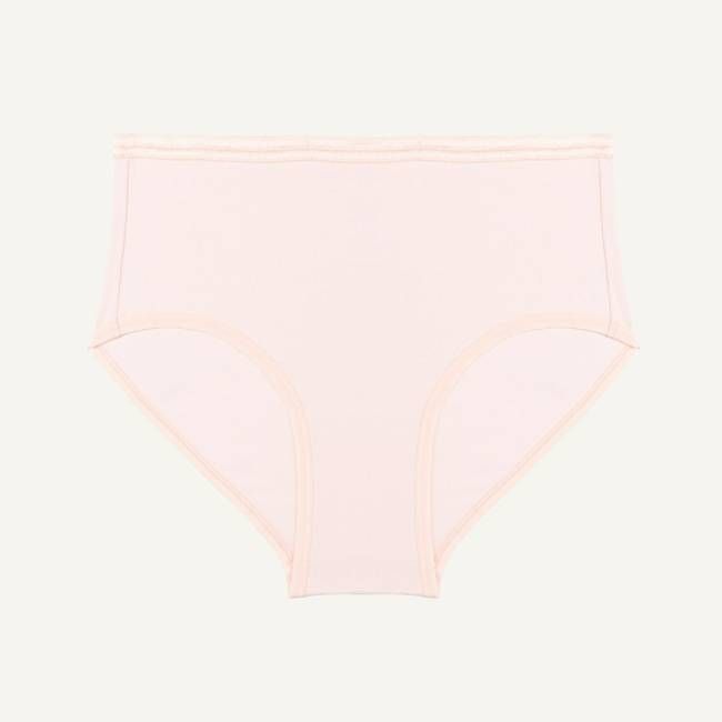 Organic Cotton Mid-Rise Brief in Quartz