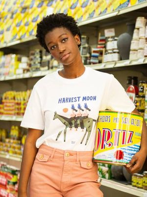 UNISEX ORGANIC COTTON T-SHIRT HARVEST MOON WHITE