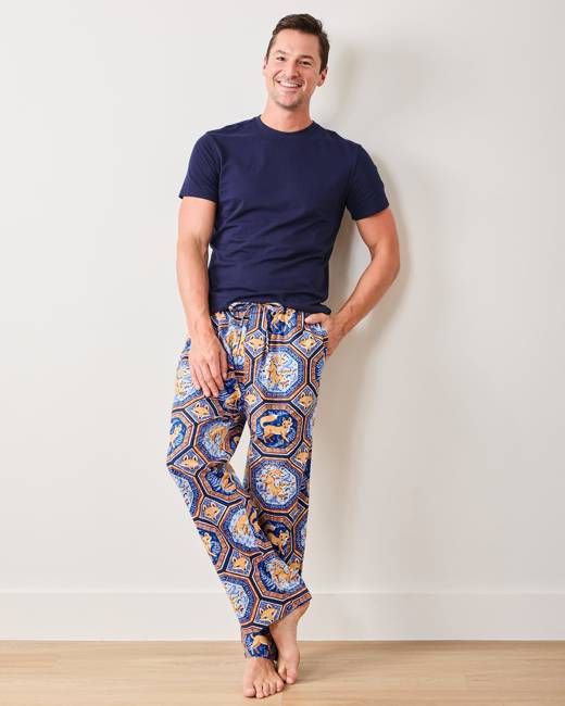 Fancy Fox - Men's PJ Pants - French Blue