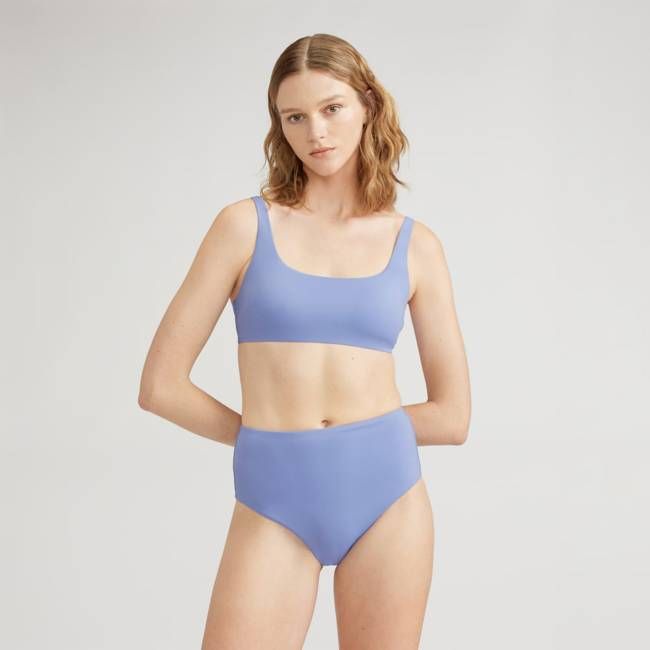 The Square-Neck Bikini Top | Cornflower Blue