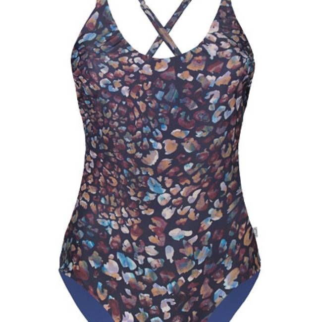 Recycling Badeanzug Frøya Juvel + blau - kaufen