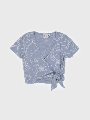 Wrap Crop Top | Garden Rose