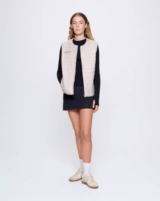 Archive Womens Flower-Warmth Lite Gilet—Wheat Beige