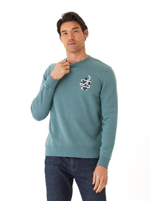 Mineral Wash Graphic Fleece Crew