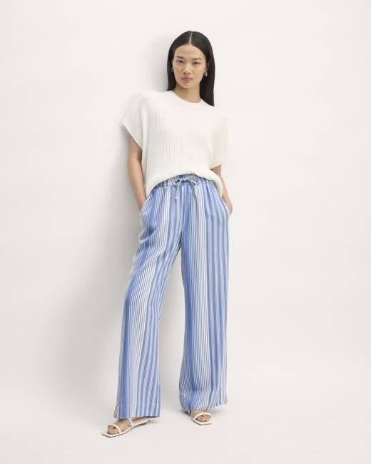 The Wide-Leg Pant in Butterlite | Granada Sky Blue / Bone