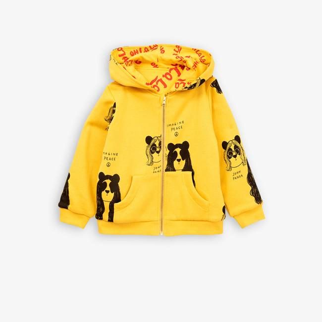Imagine peace reversible zip hoodie