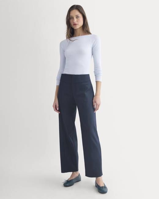Tailored Drape Seam Pant | Navy