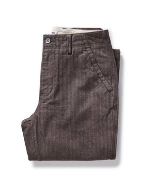The Morse Pant in Soil Herringbone