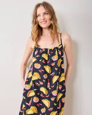 Guac On - Cami Nightgown - Lava Rock