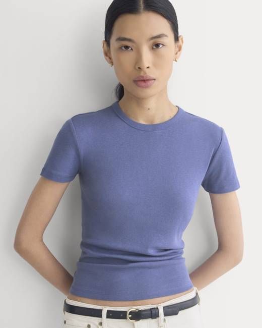 Tissue Short-Sleeve Crew | Blue Dusk