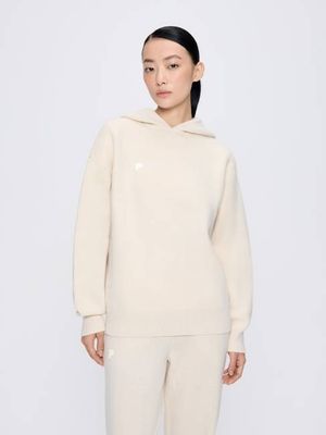 Archive Womens Recycled Cashmere Hoodie—ecru ivory