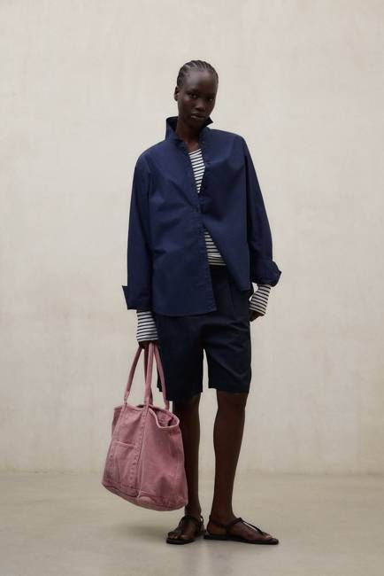 NAVY BLUE ALFREDA SHIRT